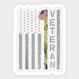 Veterans Stand For American Flags Political Sticker